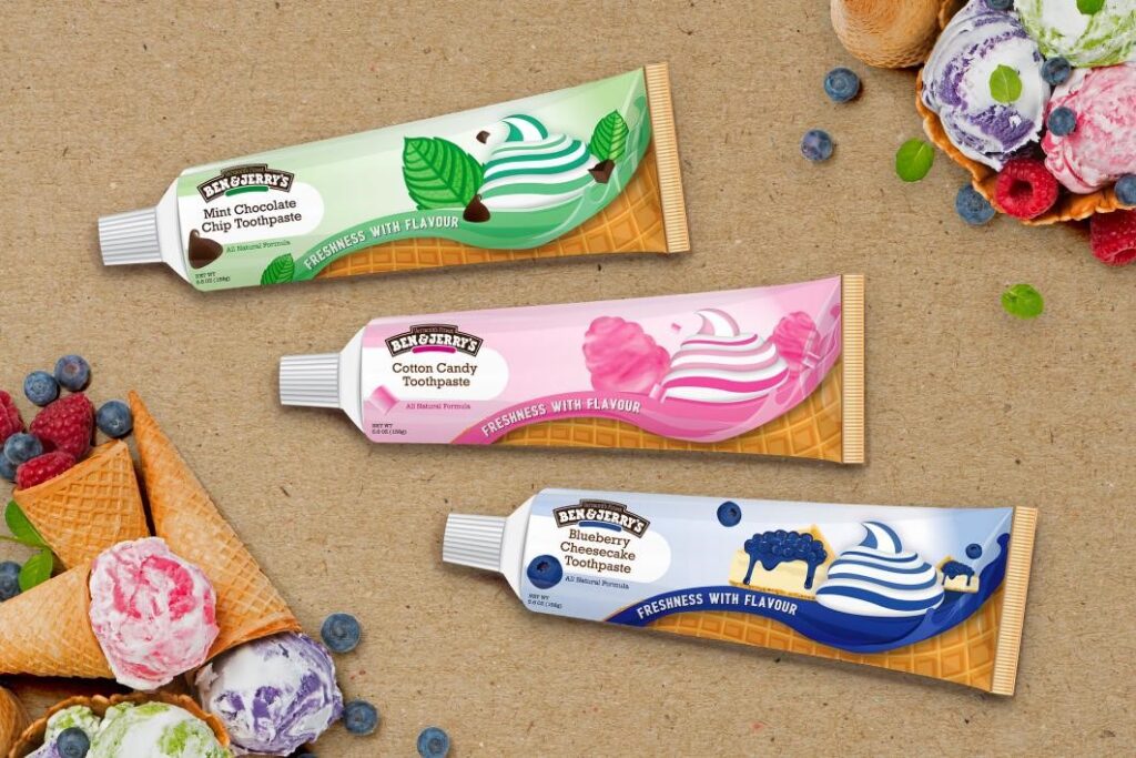 Different Colours and Flavours Of Toothpastes