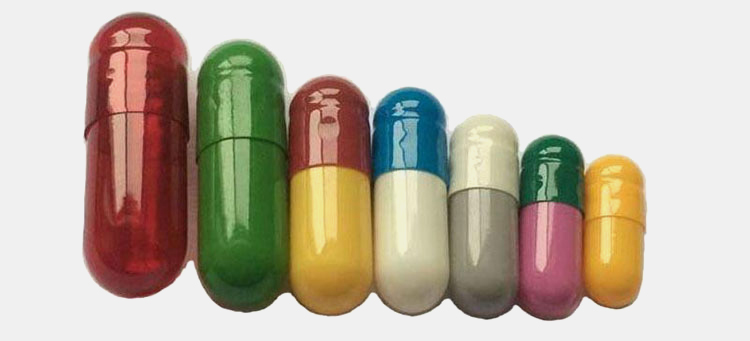 Various sizes of capsules