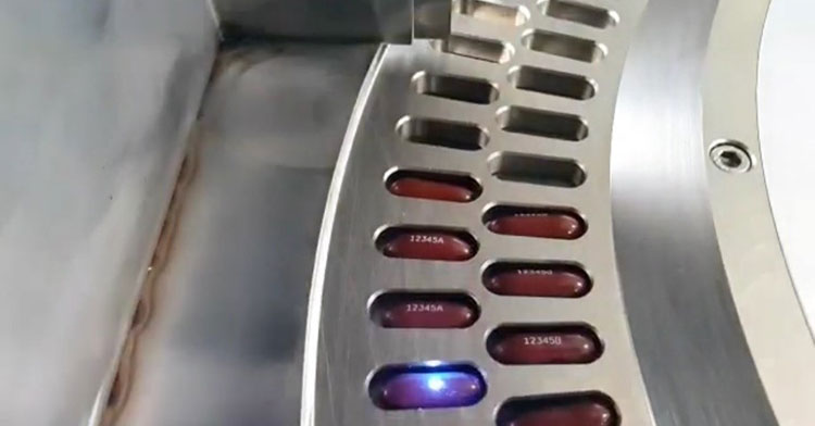 Printing of softgel capsule by UV laser machine
