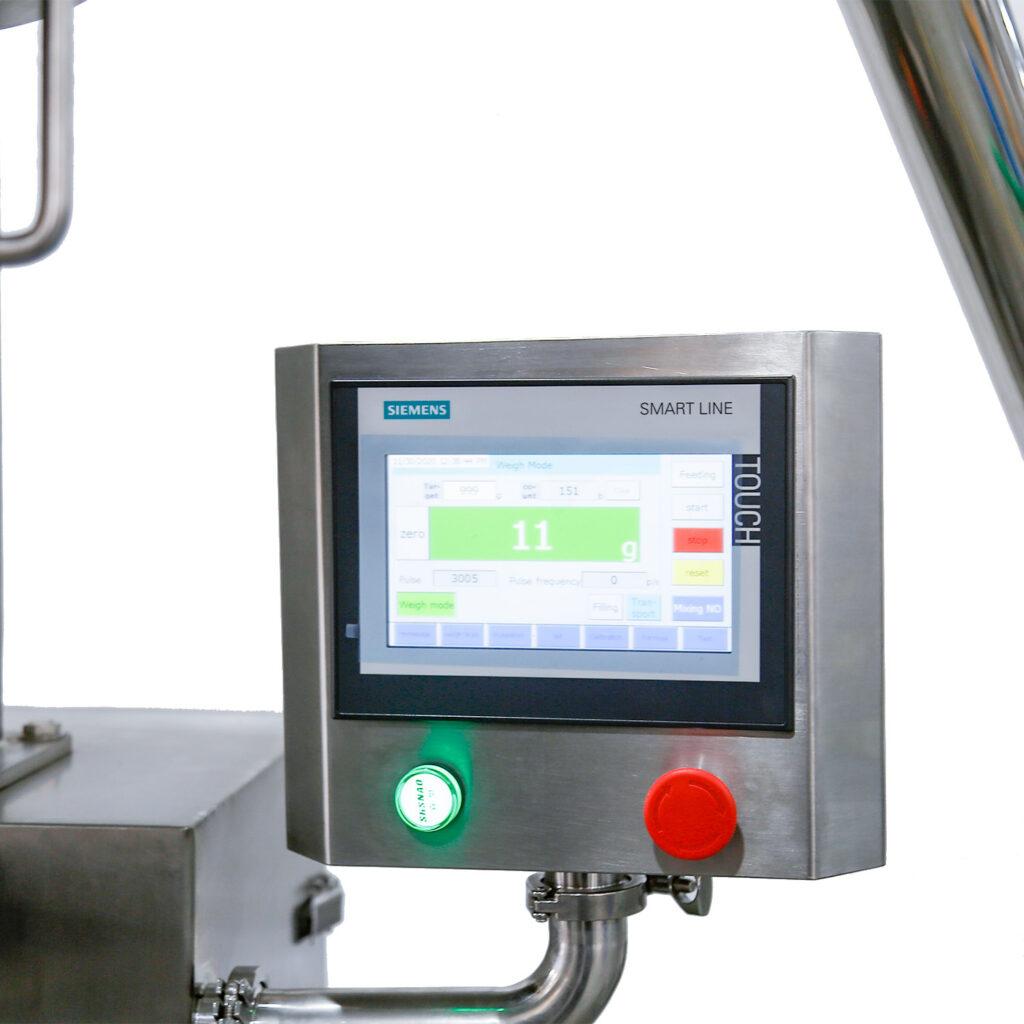 control panel of powder filling machine