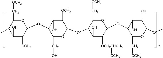 Chemical Structure of Hydroxypropyl methylcellulose (HPMC)