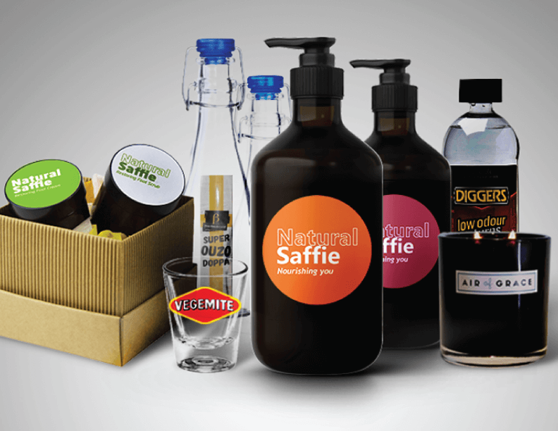 round bottle single label