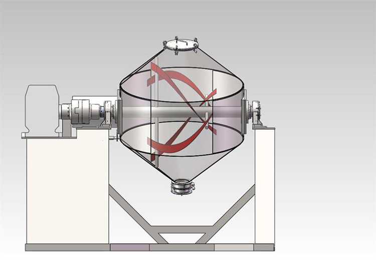 Double cone blender Baffle