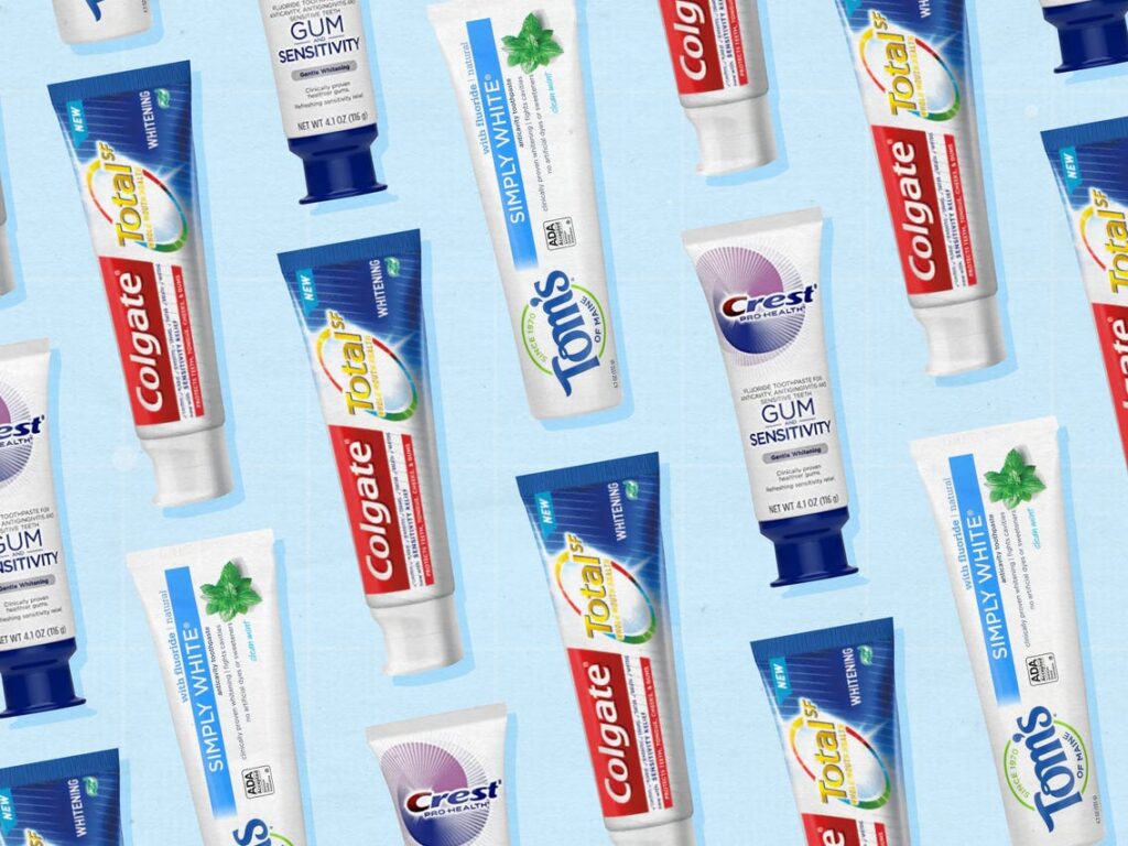 various toothpastes