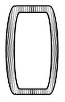 shaped sachet with crosswise corrugation