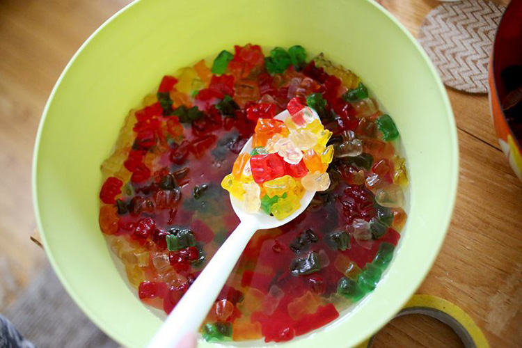 Color and Flavor during Melting of Gummy Bear