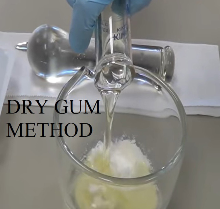 Dry and wet gum method