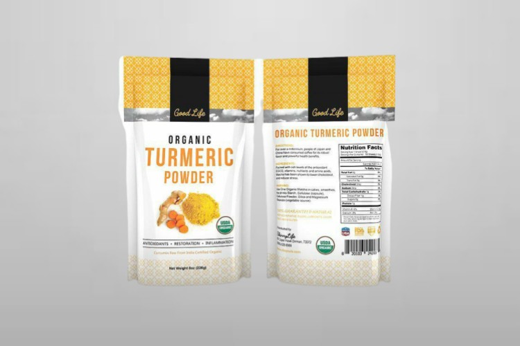 Label of Turmeric Powder Packaging