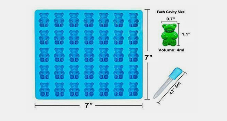 How many types of gummy molds are available?