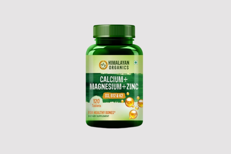 Himalayan Organics Calcium Magnesium Zinc Vitamin D3 & B12