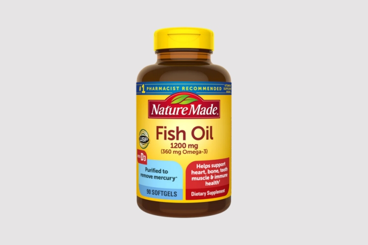 Fish Oil 1200 Mg With Vitamin D 1000 IU (25 Mcg) Softgels
