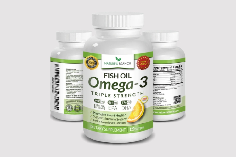 Nature’s Branch Triple Strength Omega-3 Fish Oil Capsules