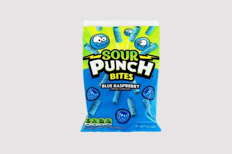 Sour Punch Bites Blue Raspberry Gummy Candies