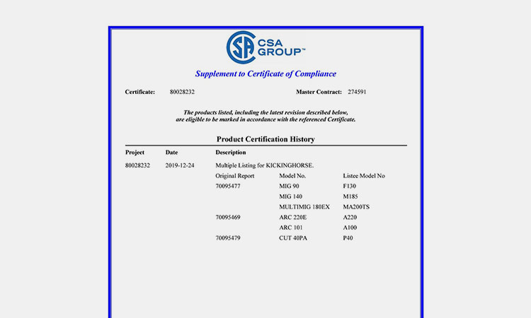 CSA-Certification