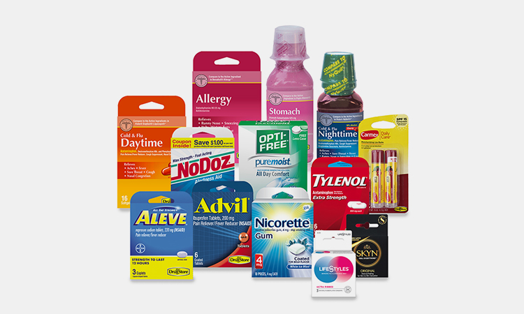 Medicine brand on carton