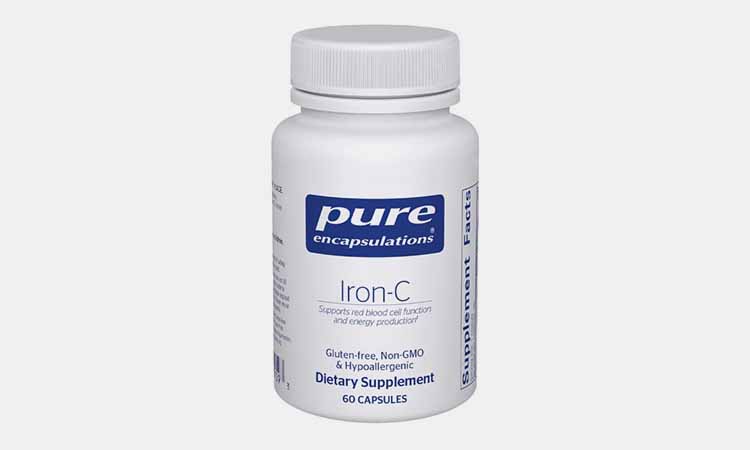Iron-C dietary supplement capsules