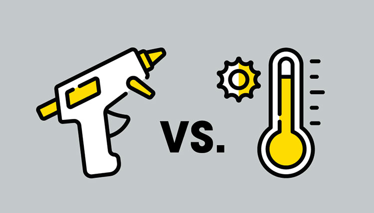 Monitor glue temperature