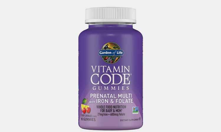 Vitamin code gummies with iron and folate