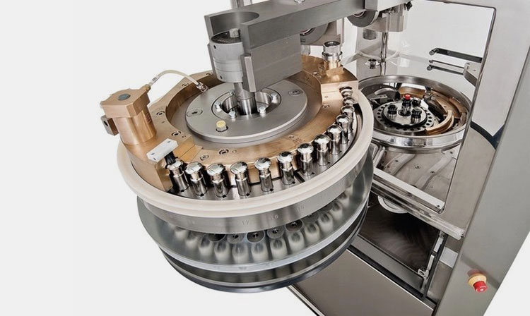 a highly calibrated double punch rotary press