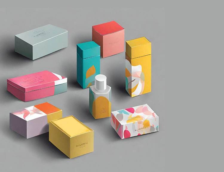 carton of cosmetic products