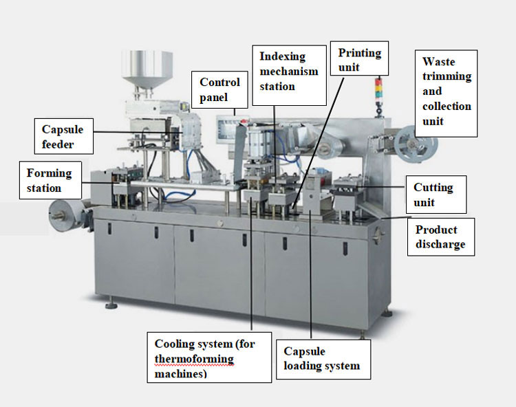 components of capsule blister packing machine