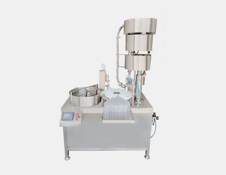 Manual vial filling and sealing machine