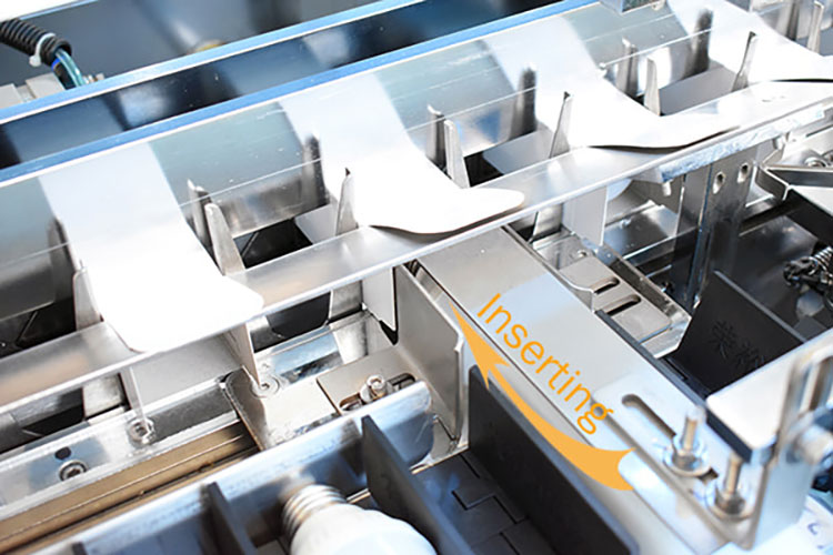 Side way insertion of product into the carton