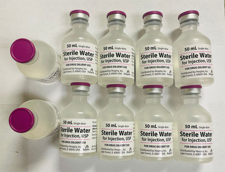 Sterile Water for Injecting Vials