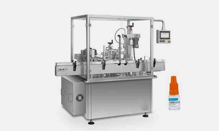 Automatic eye drop filling and capping machine