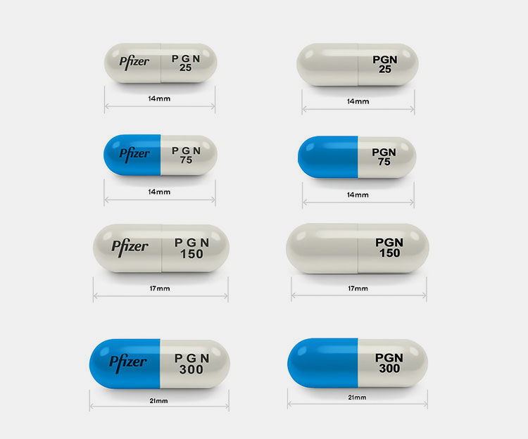 Different color combination for capsules with different potencies