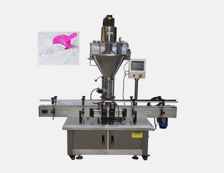 Fully automated detergent powder filling machine