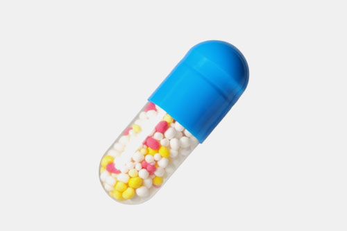 Granules filled capsules