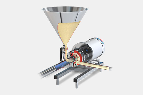 Powder induction high shear mixers