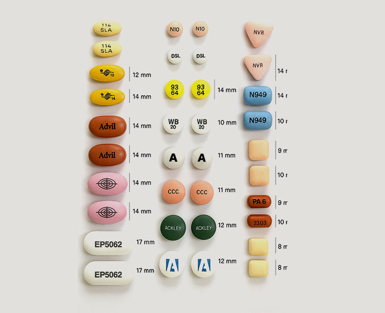 Variety in sizes and shapes