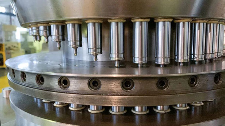 Well maintained die punch assembly of tableting machine