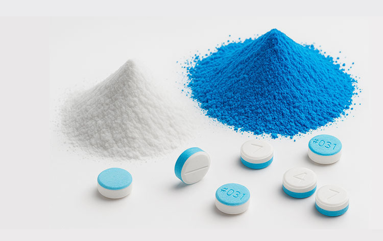 Bilayer tablets with two different active pharmaceutical powders