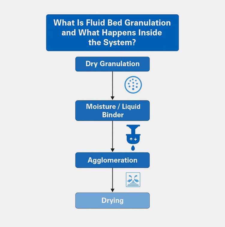 Step-By-Step Working Of Fluid Bed Granulation