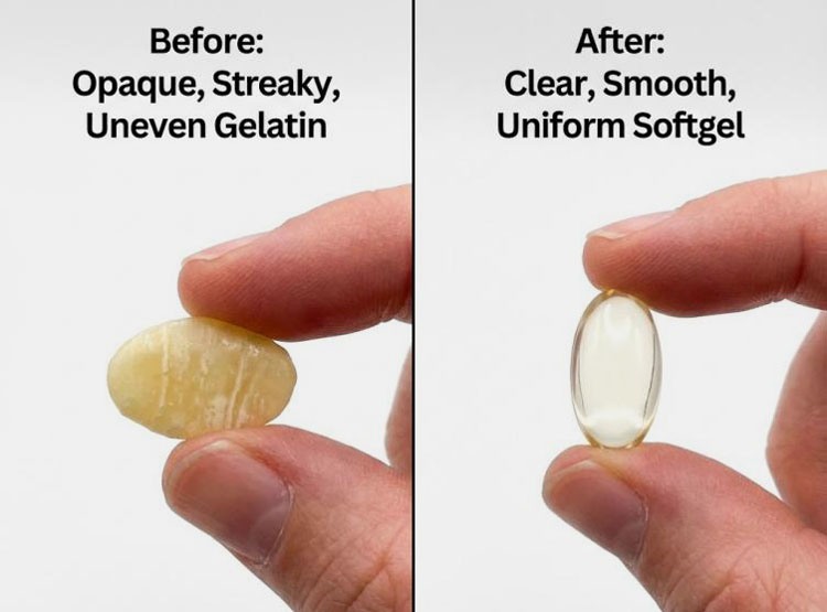 Clear vs Cloudy Softgel Comparison