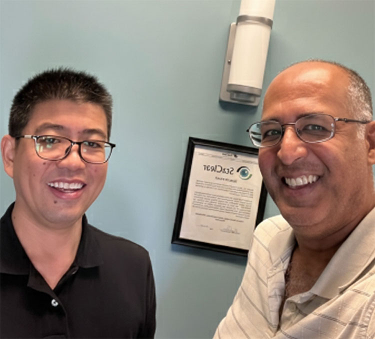 CEO Andrew visiting client