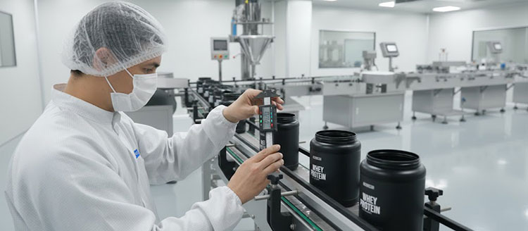 Engineer checking technical specifications