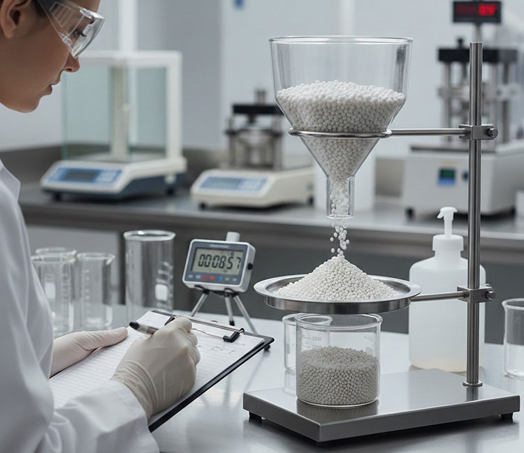 Granule flowability testing