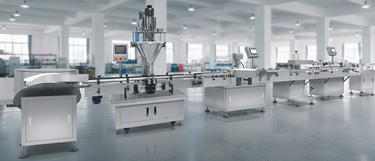 Integrated powder filling line