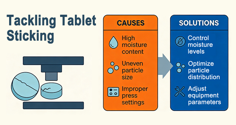 Causes of tablet sticking
