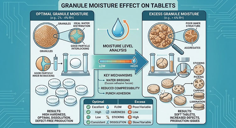 Granule moisture
