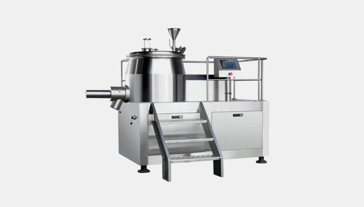 High shear mixer granulator internal view