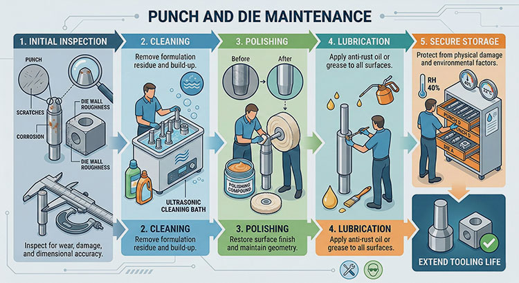 Punch and die maintenance