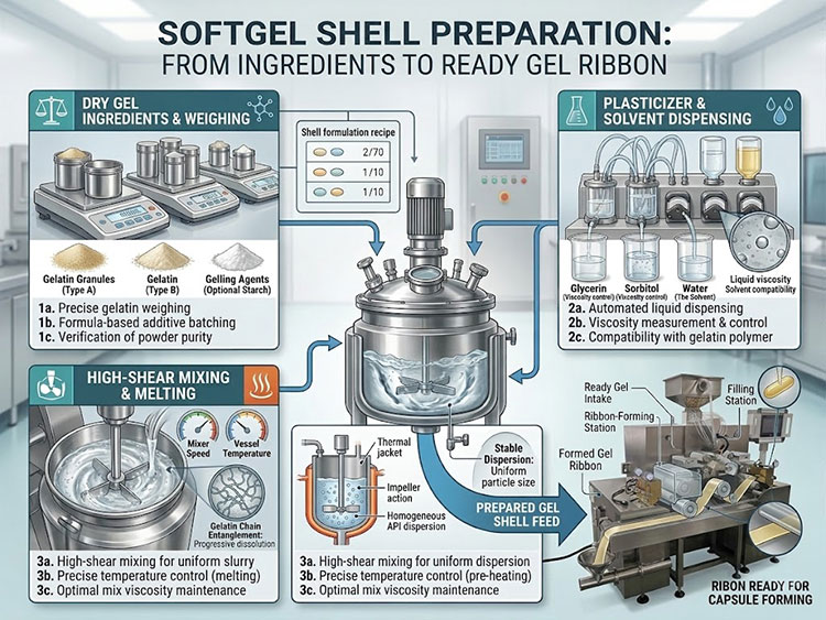 Softgel Shell Preparation
