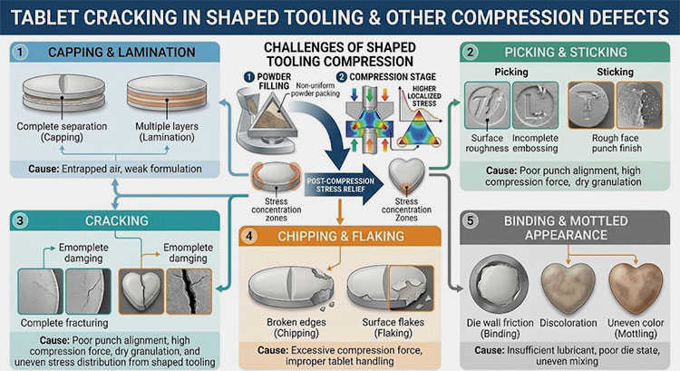 Tablet Cracking in Shaped Tooling