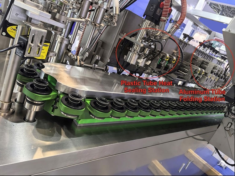 Two different station in machine