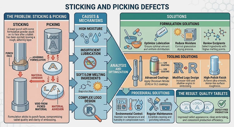 sticking and picking defects